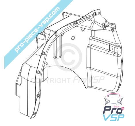 Left rear wheel passage