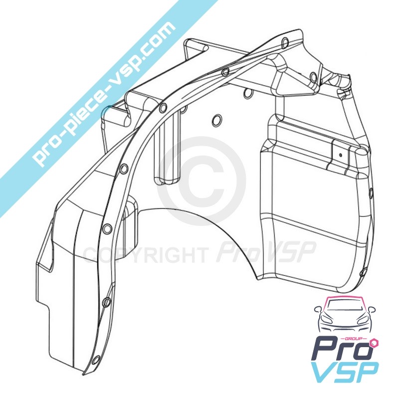 Left rear wheel passage