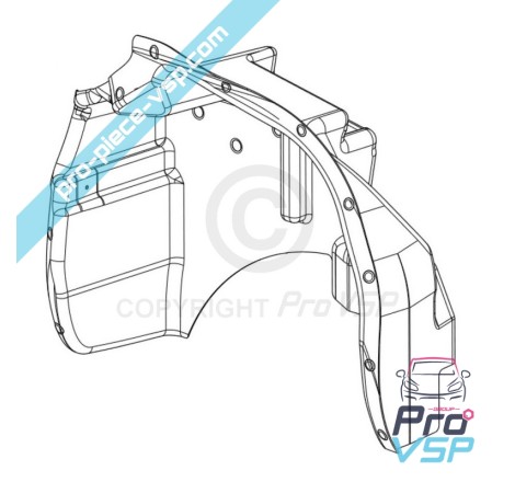 Right rear wheel crossing