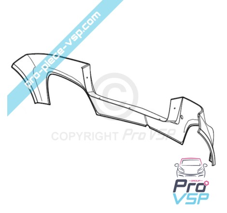 Rear bumper plastron
