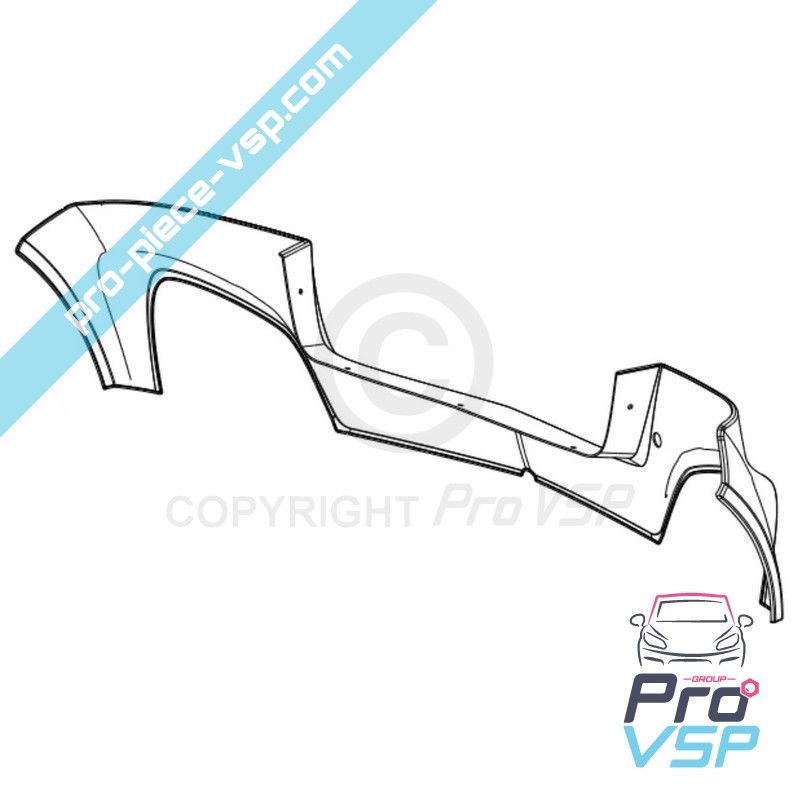 Rear bumper plastron