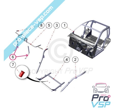 Front impact support drawer