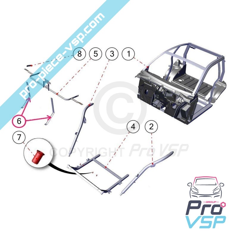 Front impact support drawer