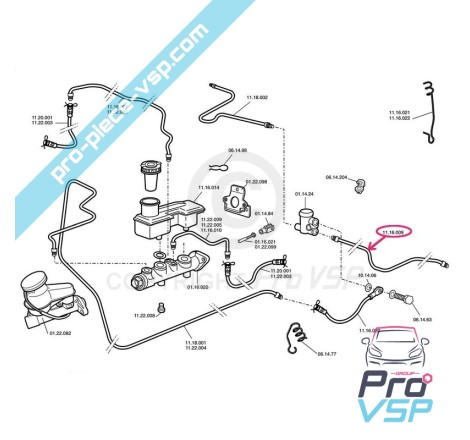 Left rear brake hose