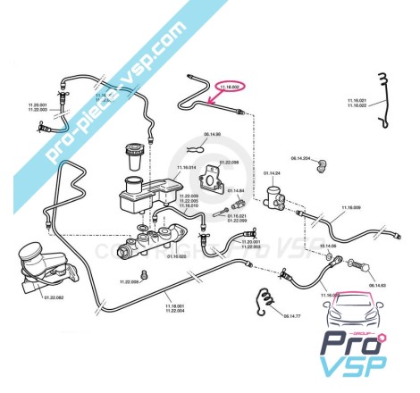 Right rear brake hose