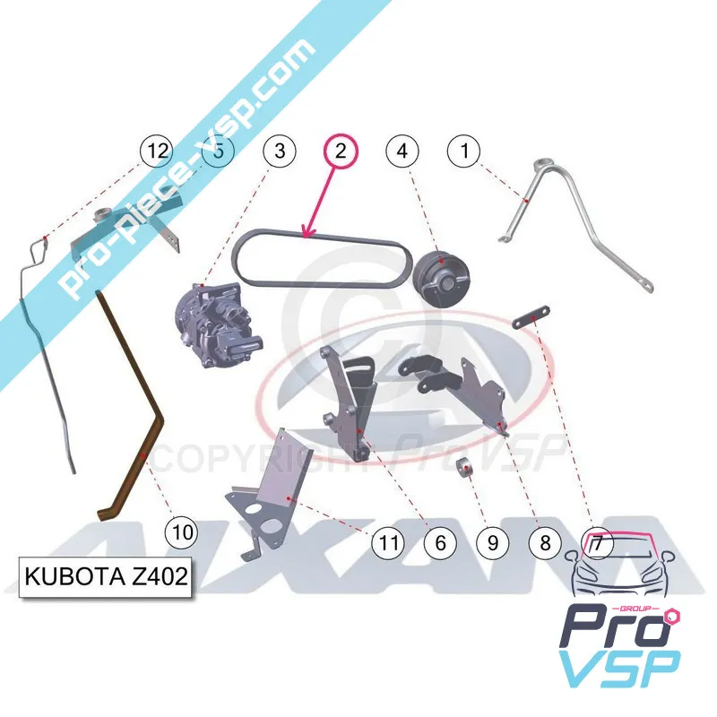 Ilmastointihihna Alkuperä Aixam City , Coupé , Crossline , Crossover / Valikoima Impulsion , Vision