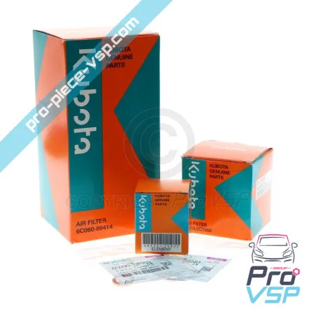 Kit 3 filtres pour Aixam / Moteur Kubota Z482-E4B