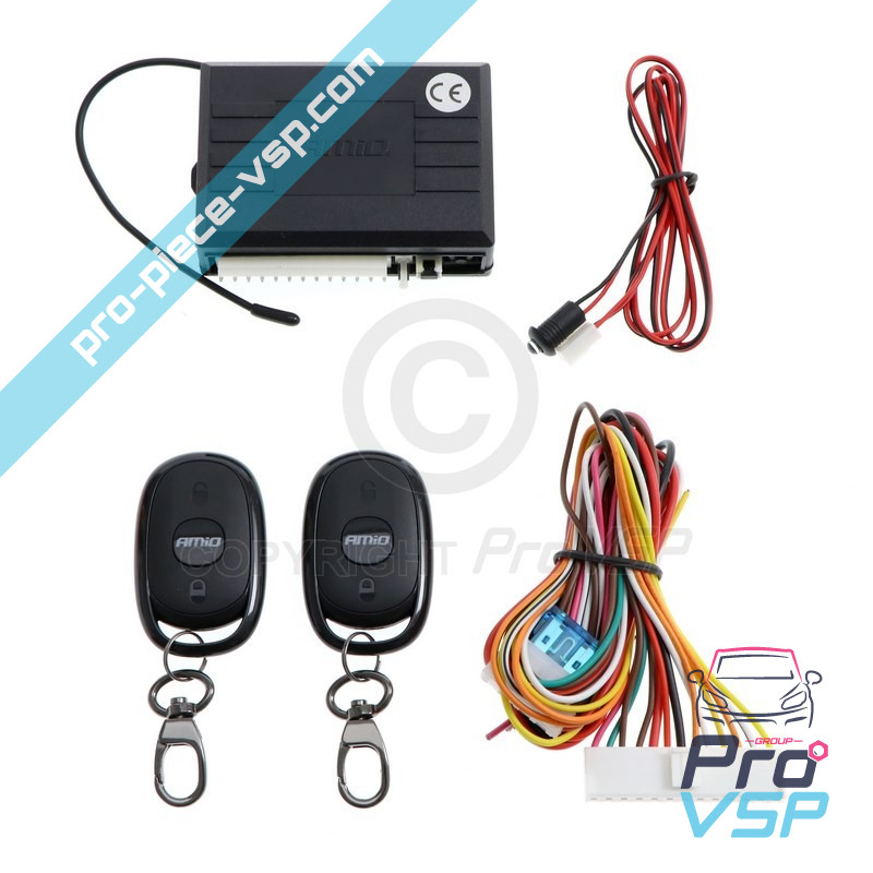 Kit Verrouillage Central Sans Clé Pour Voiture - 2 Télécommandes, Alarme, Compatible Universel (noir)