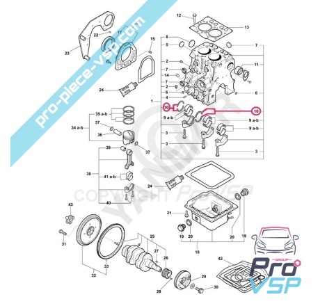 Crankshaft lateral shim