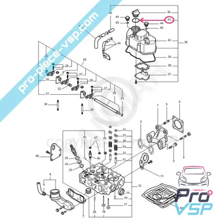 Tapa de la junta tórica