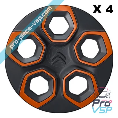 Mycket 4 hubcaps för Citroën Ami / Orange