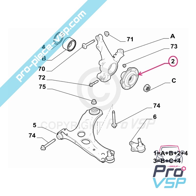 Front wheel hub