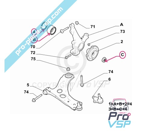 Front wheel bearing