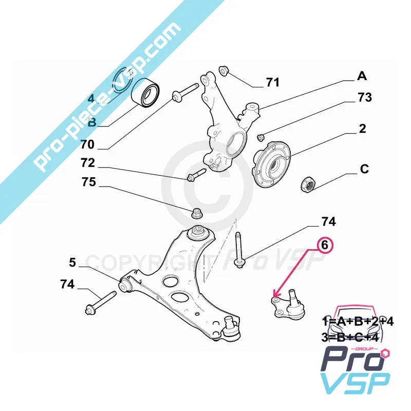 Original suspension rod for Citroën Ami / Opel Rocks-E / Fiat Topolino