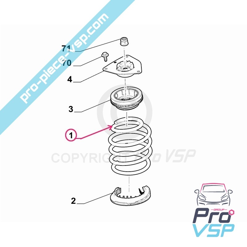 Front suspension spring