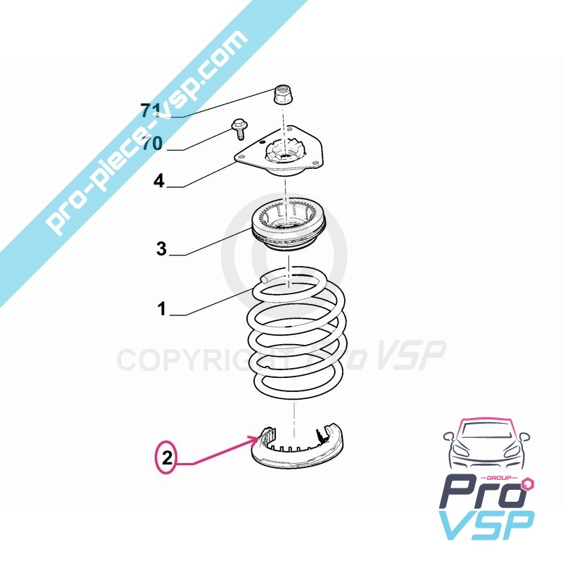 Lower front suspension spring