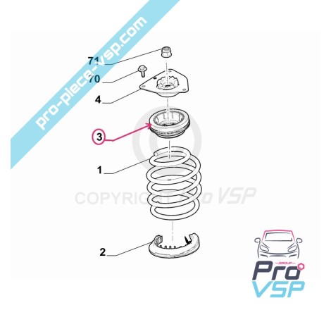 Copo de amortecedor para Citroën Ami / Opel Rocks-E / Fiat Topolino