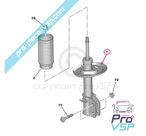 Front shock absorber