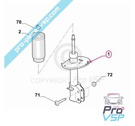 Front shock absorber