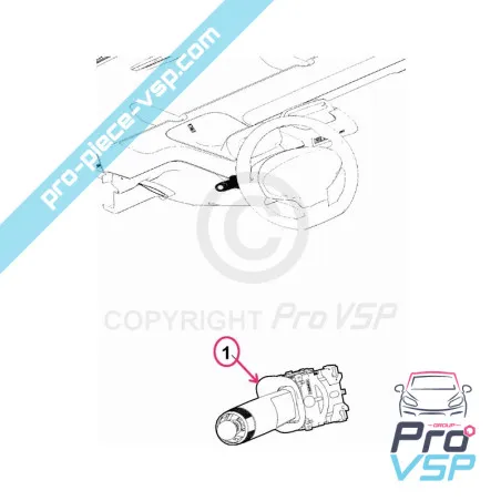 Commodo multifonction origine pour Citroën Ami / Opel Rocks-E / Fiat Topolino