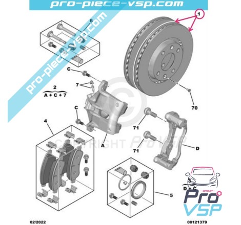 Front brake disc kit