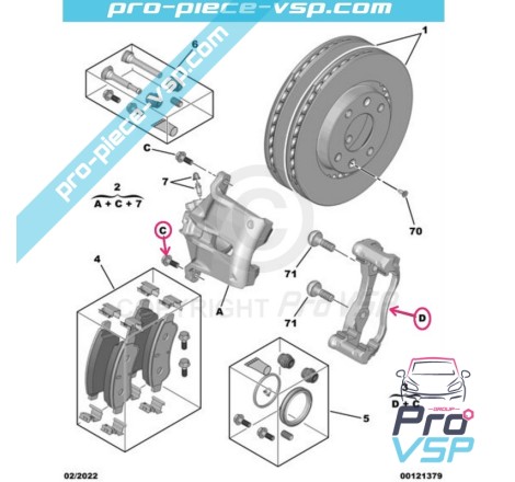 Front left brake caliper holder