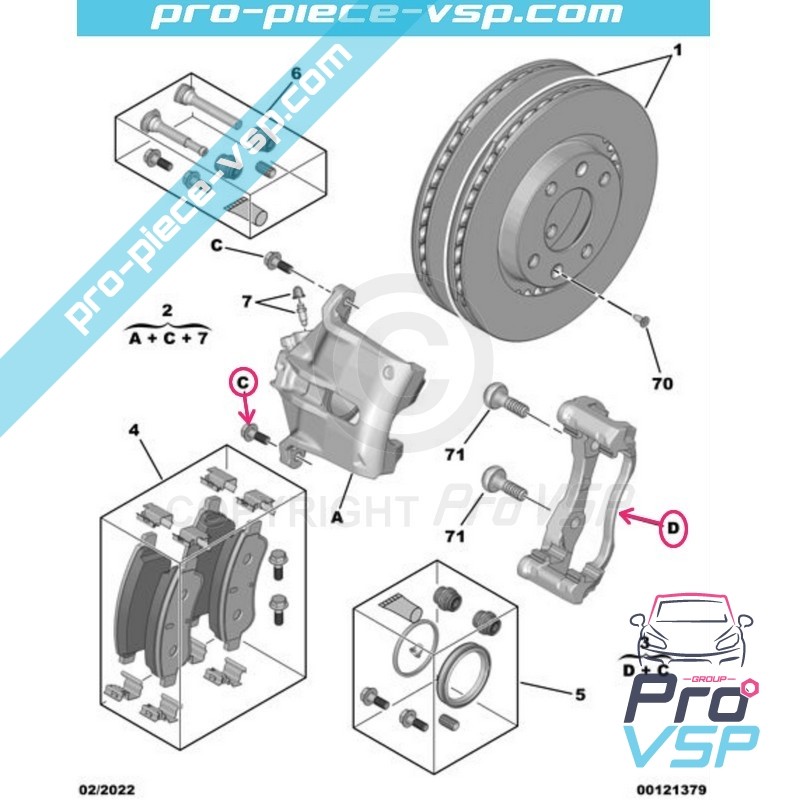 Front left brake caliper support