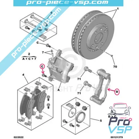 Frontbremsbremshalter Herkunft für Citroën Ami / Opel Rocks-E / Fiat Topolino