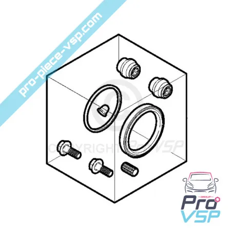 Kit Reparar Origem de Pinça de Freio para Citroën Ami / Opel Rocks-E / Fiat Topolino