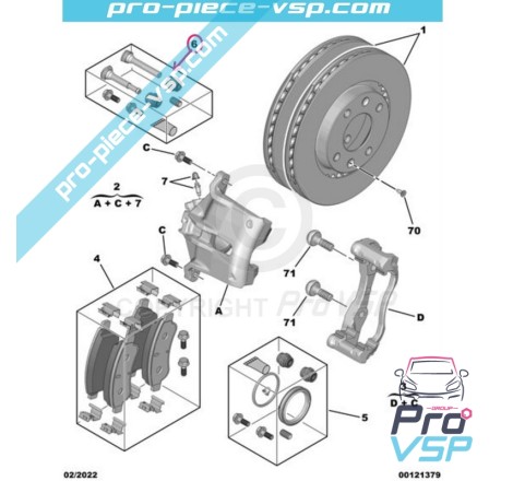 Kit pinza freno anteriore