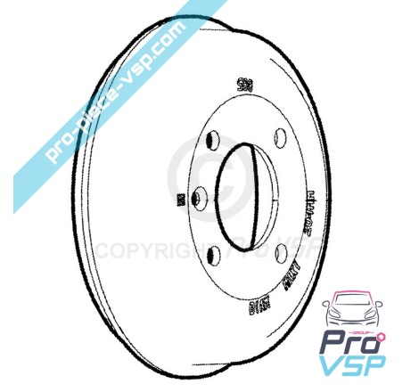 Rear brake drum