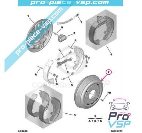 Rear brake drum