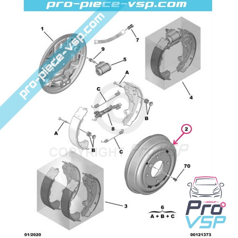 Rear brake drum