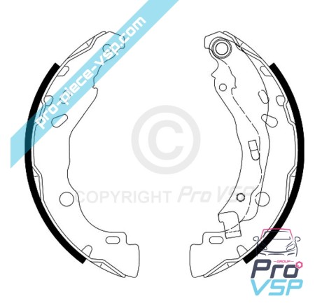Mandíbulas de freio traseiro para Citroën Ami / Opel Rocks-E / Fiat Topolino