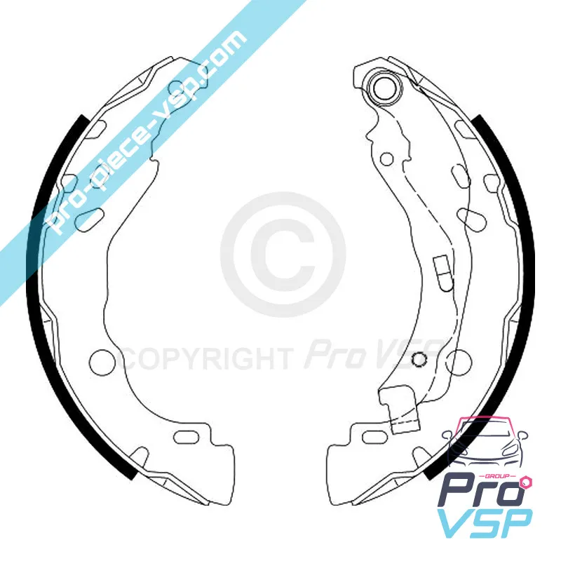 Mandíbulas de freio traseiro para Citroën Ami / Opel Rocks-E / Fiat Topolino