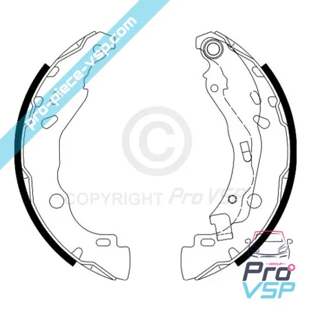 Mandíbulas de freio traseiro para Citroën Ami / Opel Rocks-E / Fiat Topolino