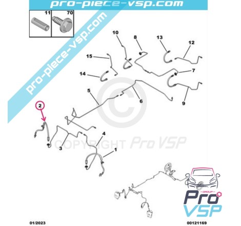 Front brake flexible right
