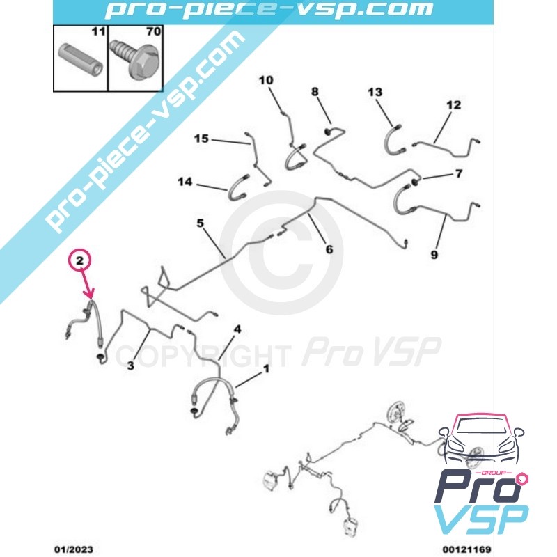 Front brake flexible right