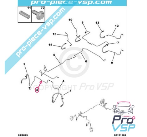 Front brake hose right