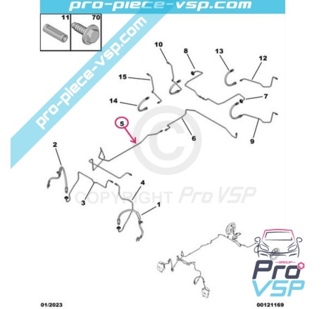 Central brake pipe