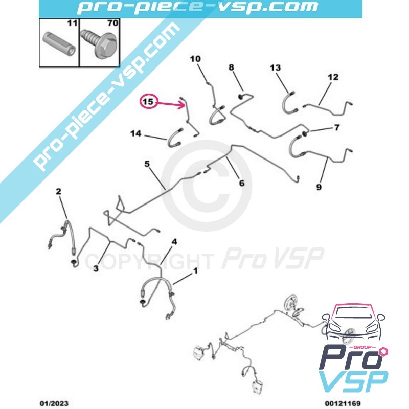 Right rear brake hose