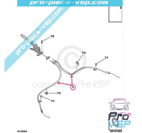 Handbrake cable