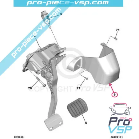 Protecție Pedalarea Ne pare rău pentru Citroën Ami A treia asamblare / Opel Rocks-E / Fiat Topolino