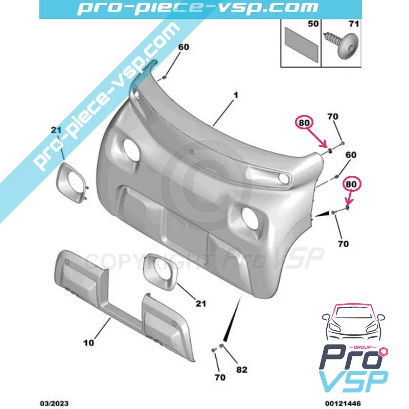 Noce paraurti per Citroën Ami / Opel Rocks-E / Fiat Topolino