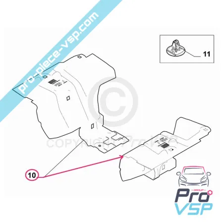 Protection moteur gauche origine pour Fiat Topolino
