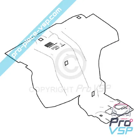 Protection moteur droite origine pour Fiat Topolino