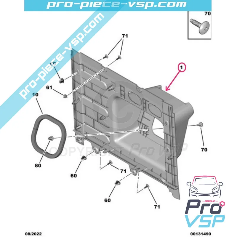 Origin apron for Citroën Ami 1st assembly / Opel Rocks-E