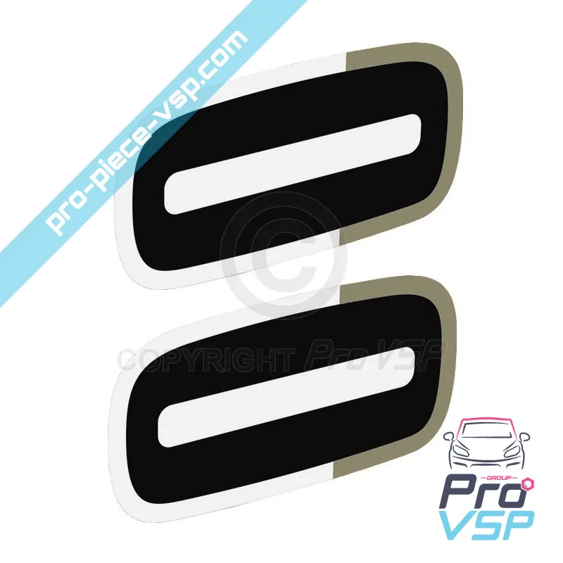 Stickers bas de porte pour Citroën Ami / Blanc et kaki Stickers bas de porte pour Citroën Ami / Blanc et kaki