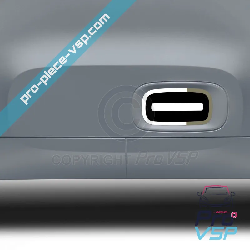 Stickers bas de porte pour Citroën Ami / Blanc et kaki Stickers bas de porte pour Citroën Ami / Blanc et kaki