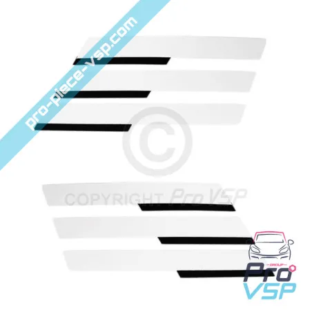 Stickers de custode pour Citroën Ami / Blanc et noir